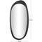 51" Black Wooden Abstract Oval Framed Wall Mirror